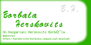 borbala herskovits business card